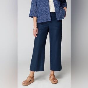 J Jill Navy Blue Women's Wide-Leg  Crop Pants
